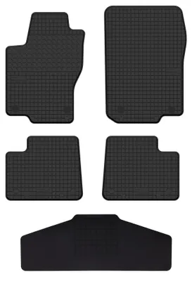 Produktbild von Gummi-Fußmatten + Tunnel für Mercedes GLE I 2015-2019 (SUV) – 5-tlg, Schwarz, passgenau – Wielganizator SolidTread