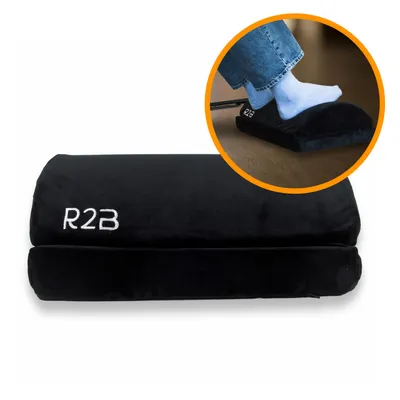 Productafbeelding van R2B Ergonomische Voetensteun Bureau – 2 Hoogtes – Anti-Slip – Zwart