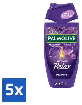 Zdjęcie produktu dla 5 sztuk żelu pod prysznic Palmolive Aroma Essence Ultimate Relax - Lawenda i Ylang Ylang - 250 ml - Opakowanie ekonomiczne