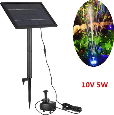 Obrázek produktu pro 10V 5W Solární fontána s LED světla Yard dekorace bílé světlo
