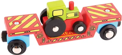 Obrázok produktu pre Bigjigs Rail Wagon s traktorom + 2 koľaje