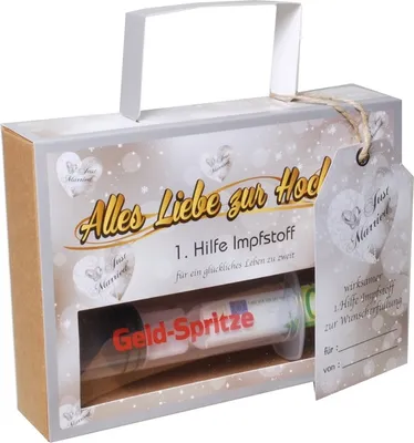Produktbild von Finanzspritze Deko Spritze zum Befüllen mit Geld zur Hochzeit