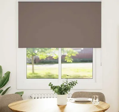 Produktbild von Verdunkelungsrollo - Balkonrollo Sichtschutz - Kaffeebraun 120x130cm Stoffbreite 116,6cm - Rollos CC23697