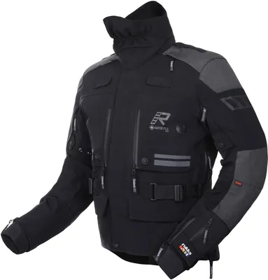 Image de Veste de moto textile imperméable Rukka TitanTrail-R, noir/gris, taille 52