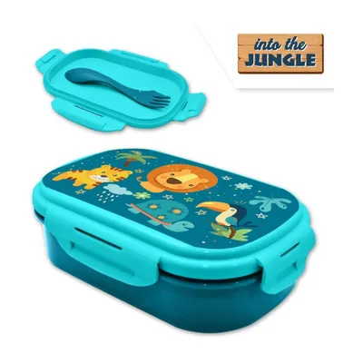 Image de Kids Euroswan | Lunch Box Jungle - 6x21,5x13,5 cm - sans BPA - Idéal pour l'école et les goûters