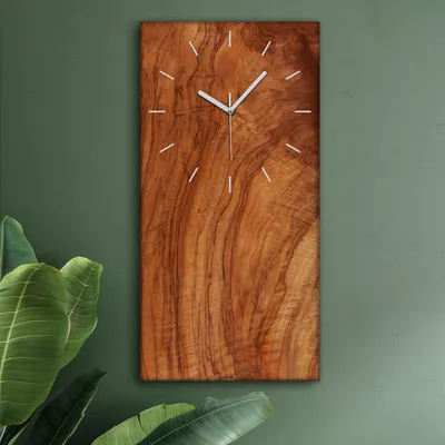 Produktbild von Wohnzimmer Leinwand Uhr Geräuschlos Küche 30x60 Baum, Holz, Motive, Textur, weiße Zeiger