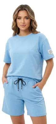 Produktbild von simaranda Damen Zweiteiler kurzer Jogginganzug für Frauen Loungwear Set komforta