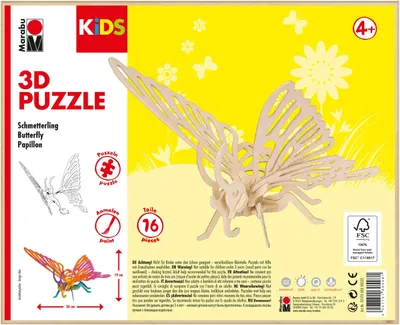 Produktbild von Marabu KiDS 3D Puzzle Schmetterling