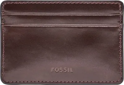 Produktbild von FOSSIL Leder Kartenhalter Benedict Card Case Claret Red weinrot