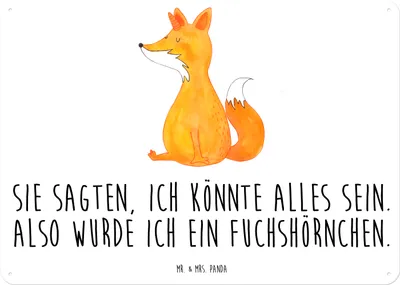 Produktbild von Mr. & Mrs. Panda Wandbild Einhorn Wunsch DIN A5 - Weiß - Geschenk, Füchse, Fuchs, tafel, Unicorns, Fuchshörnchen, Magnetschild, Schild, Unicorn, Einhörner, Blechschild