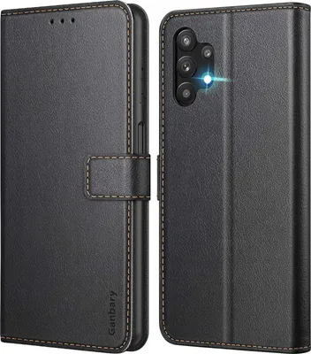 Produktbild von Samsung Galaxy A32 5G Handyhülle: Premium Leder Tasche Schwarz