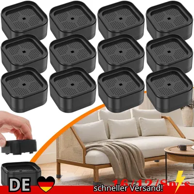 Produktbild von 32 8 Stück Möbelerhöhungen Verstellbare Betterhöhungen Quadratische