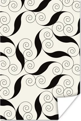 Produktbild von MuchoWow® Poster Natur - Blätter - Locken - Muster 80x120 cm - Papierdruck