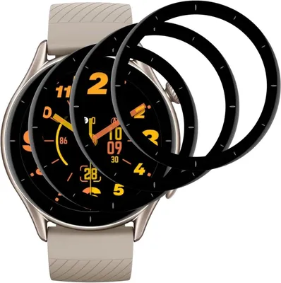 Immagine prodotto di Pellicola protettiva in vetro temperato per Amazfit GTR 3, 3 pezzi, curvata in 3D, antigraffio, per smartwatch