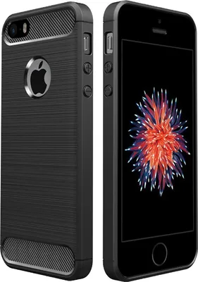 Produktbild von TPU Hülle für Apple iPhone 5 / 5S / SE Handy Schutzhülle Carbon Optik Schutz Case