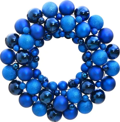 Obrázek produktu pro Vánoční věnec modrý 45 cm polystyren