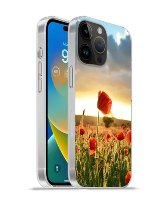 Produktbild von MuchoWow® Handyhülle Schutzhülle Hülle für Apple iPhone 14 Pro Max Bunter Himmel über vielen Mohnblumen Silikon Softcase Handy Hülle - Hardcover