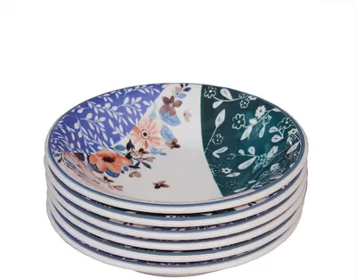 Productafbeelding van Keramische Servies Set met Aquareldecoratie, Vaatwasmachinebestendig