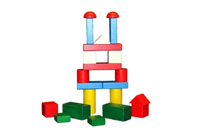 Produktbild von Ebert 206019 Baukasten bunt  Holzbausteine