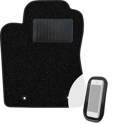 Produktbild von moto-MOLTICO Fahrer Fußmatte Auto Velours Fahrerseite Autoteppiche Schwarz Fahrermatte 1-teilig passend für Toyota Avensis II 2002-2008