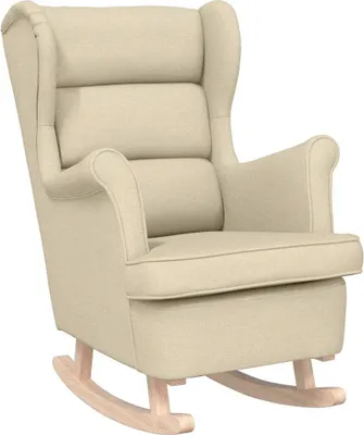 Immagine prodotto di vidaXL Poltrona a dondolo crema 74x90x102 cm tessuto