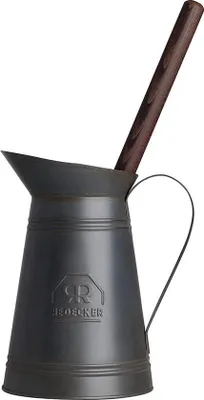 Obrázok produktu pre Držiak na toaletnú kefu, čierny rustikálny kovový džbán, voľne stojaca toaletná kefa