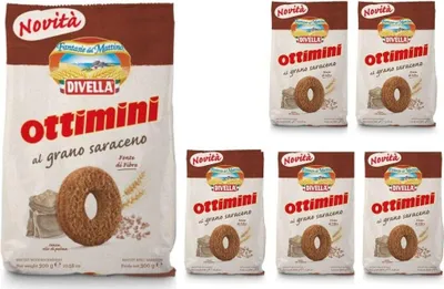 Produktbild von Divella Biscotti Ottimini al Grano Saraceno 6 Confezioni da 300 grammi