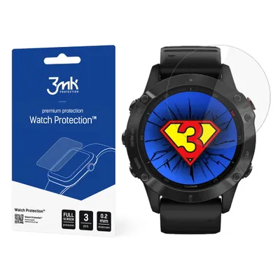 Produktbild von 3mk Display Hybridglas Watch Protection für Garmin Fenix 6 Pro 0,2mm (3 Stück)