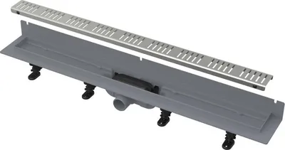 Produktbild von Alcadrain Duschrinnen - Duschrinne Wall 850 mm, mit festem Kragen zur Wand, Edelstahl matt APZ30-850M