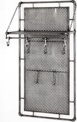 Produktbild von HAKU Möbel Wandgarderobe anthrazit - Metall, B/H/T: 60x120x35 cm