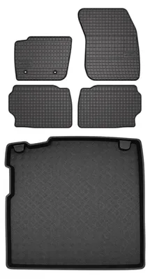 Zdjęcie produktu dla Dywaniki gumowe + mata bagażnika do Ford Mondeo MK4 2007-2012 (kombi, z kołem zapasowym) – czarne, dopasowane – Wielganizator SolidPRO