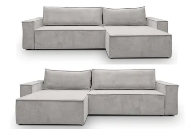 Produktbild von VENASI HUGO XL Ecksofa mit Schlaffunktion und Bettkasten Cord Schlafsofa Eckcouch Sofa Beige