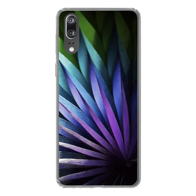 Produktbild von MuchoWow® Handyhülle Schutzhülle Hülle für Huawei P20 Blumen - Geometrie - Abstrakt Silikon Softcase Handy Hülle - Hardcover