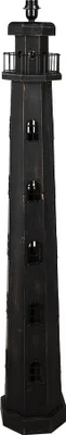 Produktbild von Clayre & Eef Stehlampe Leuchtturm 23x23x140 cm Schwarz Holz