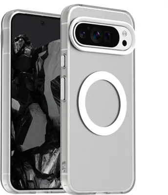 Immagine prodotto di Custodia per Google Pixel 10 / Pixel 10 Pro, compatibile con MagSafe, sottile custodia semi-trasparente opaca antiurto Bianco