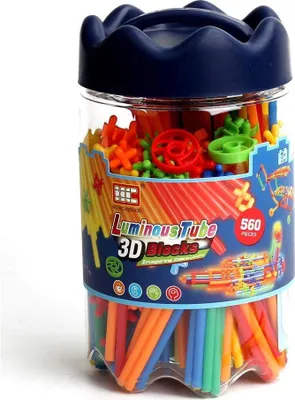 Zdjęcie produktu dla Klocki Małych Geniuszy - Słomki świecące 560 el