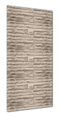 Produktbild von Wallario selbstklebende Duschrückwand 70 x 180 cm mit Motiv Steinwand grau-braun - Wandverkleidung mit Hochglanzlaminat in Glasoptik
