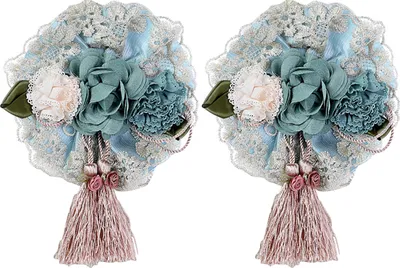 Produktbild von 2pcs Vorhangsteiger Tie Seil elegante Blume Verstellbare dekorative Modevorhanggurte für Wohnzimmer-3#