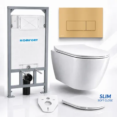 Produktbild von Alcadrain Vorwandelement WC-Schüssel Betätigungsplatte M57-G-M | BADLAND ROLO, KI-generiertes Bild