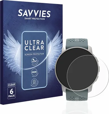 Produktbild von 6x Für Suunto 9 Peak Schutzfolie Savvies Displayschutz Display Schutz Folie Klar Transparent