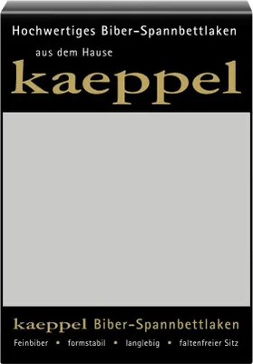 Produktbild von Kaeppel Biber Bettlaken Betttuch 140-160 x 200 cm Spannbettlaken 14 Farben Uni, Farbe:Silber