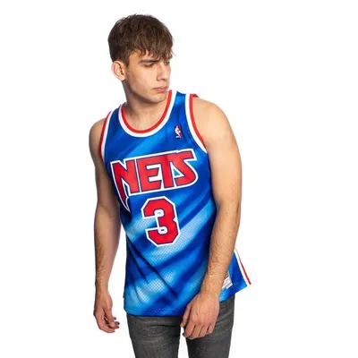 Produktbild von Basketballtrikot von Mitchell & Ness, New Jersey Nets, Modell #3, mit dem Muster von Drazen Petrovic, Swingman-Trikot, Größe M