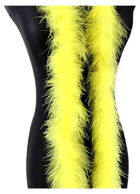 Produktbild von Flauschige Marabu-Federboa, 2 Meter, 18 g, aus Truthahn-Strauß-Gefieder für Bastelarbeiten und Dekoration