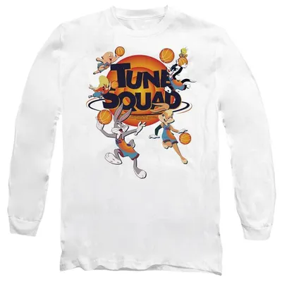 Produktbild von Space Jam: A New Legacy - "Tune Squad" T-Shirt für Herren/Damen Uni, Langärmlig TV38062 (L) (Weiß)