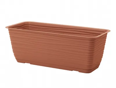 Image de Coffre SAHARA + soucoupe plastique terre cuite 60cm