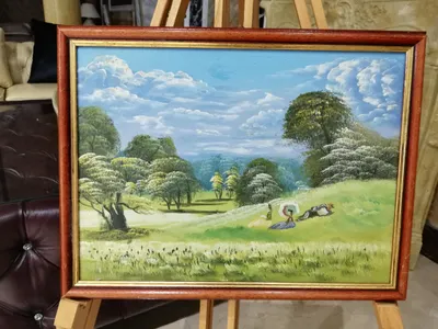 Image de Peinture à l'huile Peintures à l'huile Tableau peint à la main à l'huile avec cadre Art baroque Immédiatement