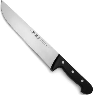 Image de Couteau de boucher Arcos Universal 283204 en acier au nitrum, avec mangue en polyoxyméthylène et lame de 25 cm dans un étui