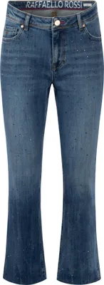 Produktbild von Jeans Vic 6/8-Länge Slim Fit ausgestellt mit Strass Steinen und Fransen