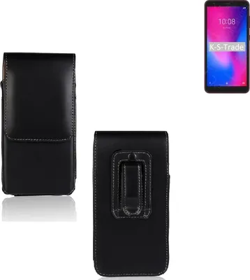 Produktbild von K-S-Trade Gürteltasche für ZTE Blade A3 2020 Schutz Hülle Handy Hülle mit Magnetverschluss Holster in schwarz