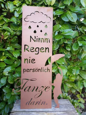 Produktbild von Edelrost Gedichttafel Regen